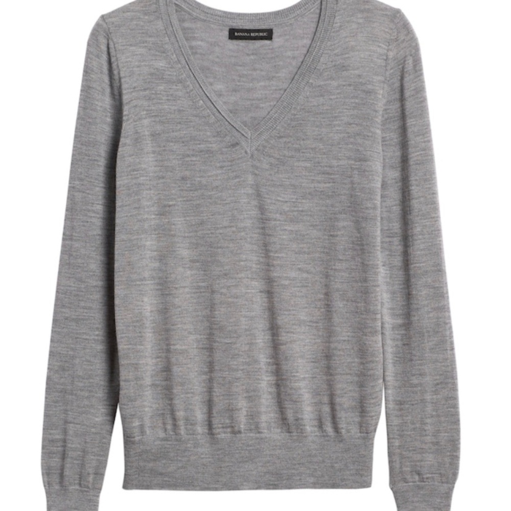 Banana Republic Grey Merino Wool Sweater